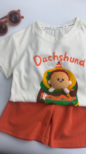 kid clothes boy sets Clothing Two piece set Cartoon O-neck baby cotton shorts t shirt for boy 1-5y 2Pcs Casual