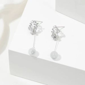 Elegant Cats Eye Stone Pearl Earrings for Women Luxury Minimalist Butterfly Heart Star Design Sweet Style Fashion Jewelry