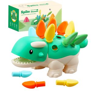Toddlers Montessori Toys Learning Activities Educational Dinosaur Games - Baby Sensory Fine Motor Skills Development Toys - Suitable for 6 9 12 18 Months Age 12 3 4 A two year old boy girl children