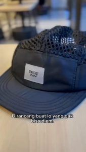 RCKLS.LTD Topi Olahraga Sepeda dan Running Sporty Ringan Black LT Running Hat