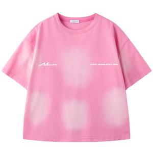 Cool Sensation Gradient Short Sleeve T-Shirt for Boys Breathable Comfortable Cotton Polyester Blend Summer New Arrival