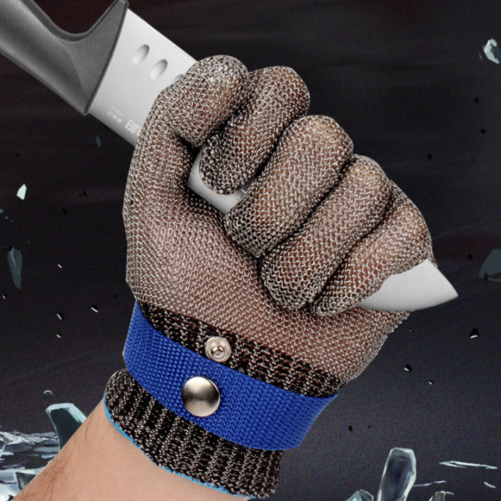 Stainless Steel Gloves Anti-cut Safety Cut Resistant Hand Protective ...