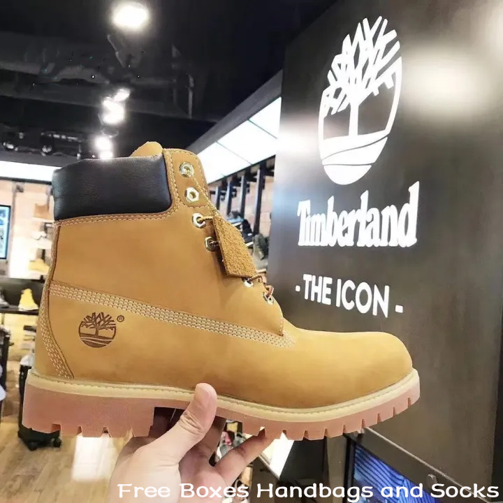 【Free Gift】Timberland Shoes For Men Male Female Boots High Top Leisure