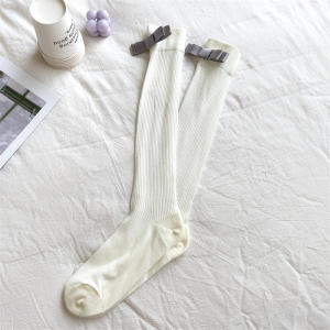 Trendy Butterfly Knot Vertical Stripes College Style Sweet Bé Gái Leg Cover Pip Pop Home Use Shoe Covers Fashionable And Cute