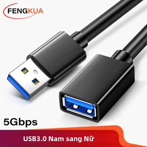 Cáp Mở Rộng USB 3.0 5Gbps Đầu Đực Sang Đầu Cái Dùng Cho PC PS3 Laptop Ổ U Smart TV - Cáp USB Tốc Độ Cao
