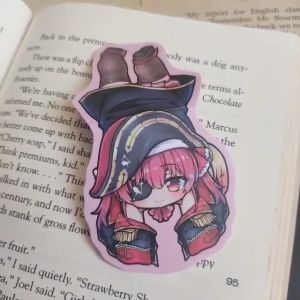 Hololive JP: Houshou Marine Vtuber Chibi Magnetic Bookmarks