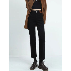 Quần Jeans Denim Ống Rộng Cạp Cao Thời Trang Xuân Thu Cho Nữ Quần Dài Dài Đến Sàn Thiết Kế Cổ Điển Quần Ống Rộng Ôm Dáng