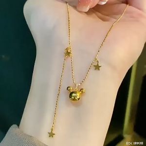 ASIX GOLD 24 ชุด สร้อยคอผู้หญิง กําไลข้อมือ ไม่เปลี่ยนเป็นสีดํา ไม่ลอก ของขวัญสร้อยคอ สวยงาม ผู้หญิง