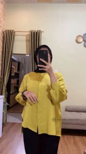 Blouse Wanita Polos Bahan Crinckle Airflow Korean Style Mauri Blouse