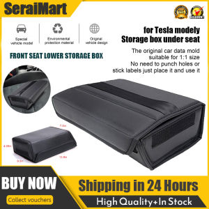 🚚 บริการจัดส่งในพื้นท้อง🚚กล่องเก็บของแบบพับได้แถวหน้าในเบาะรถอุปกรณ์เสริมรถยนต์ภายในรถดัดแปลงสำหรับ Tesla รุ่น Y
