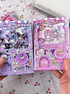 Buku Mainan 三丽鸥扭蛋机关本 Sanrio Gashapon Machine Book 卡通库洛米立体翻翻书儿童益智早教玩具 Writing Educational Toy Kids