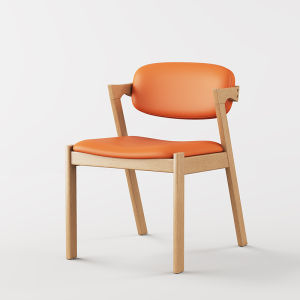 Nordic Style Solid Wood Dining Chair Modern Simple Luxury Z Chair for Cafe Hotel Restaurant Study Office with Backrest