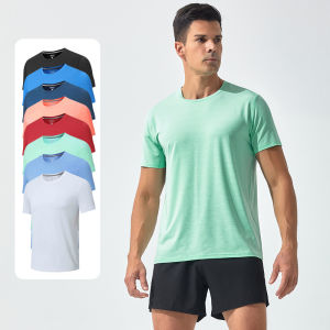Mens Summer Running Quick Dry Short Sleeve T-Shirt Thin Sports Tops