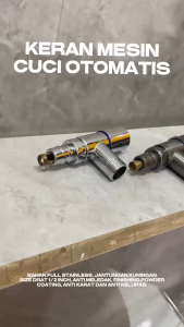 Kran Mesin Cuci Otomatis 1/2 Inch Anti Bocor Anti Karat Bahan Stainless