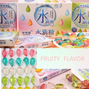 Amber Sugar Water Drop Candy Sound Controlled Mixed Flavor Fruit Sugar Snacks Traditional Candy Soft Sugar Box Packaged
