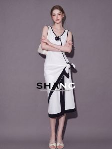 SHANGSHA | Autumn Elegant Intelligent and Stylish Backless Mini Dress