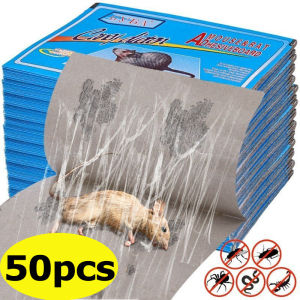 50pcs Mouse Board Sticky Mice Glue Trap / High Effective Rodent Rat Bugs Catcher Pest / Control Reject Non-toxic Eco-friendly Rat Snake Sticky Pad Board / Pest Control Mouse Traps