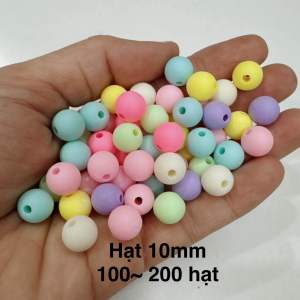 100Gram Hạt Nhám màu Pastel Xỏ Vòng Tay DIY