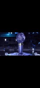 IRhea Mini Portable Fan Usb Rechargeable Handheld Fan Smart Led Digital 5 Speed Adjustable Fan