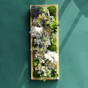 Nordic Style Wall Hanging Plant Decor Real Wood Background Wall Deer Head Simulation Succulent Ornament Home Decor Flower Art