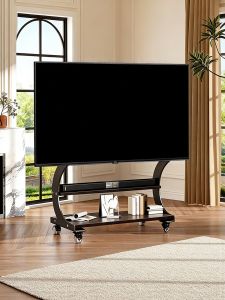 BESSGROUP | Moveable TV Stand Rolling Artistic Cart
