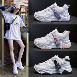 AURORA STORE - Sneakers WANWO Sepatu Wanita Sneaker Tali Sporty 3 Warna Soft Empuk Nyaman Bisa Bayar Ditempat GRATIS ONGKIR !!!