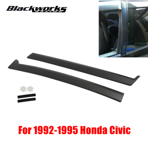 1Pair Windshield A-Pillar Trim Left Right Molding Door Garnish Trim Pillar Panel For 1992-1995 Honda Civic 2Dr 3Dr 72430-SR3-003