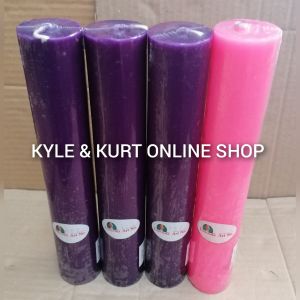 Liwanag Advent Candle #152 (Plain Pillar Candle #152) Sold per Sets Size:1-3/4" Diameter x 9-15/16" Height Burning Time: 20-25 Hours Colors Available: Sets 1 Pink 3 Violet