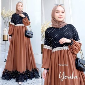 JESSY ACC YESIKA MAXI BL MONALISA MIX CERUTY BABYDOLL FULL PURING APLIKASI RENDA Gamis Busui Kekinian 2023 Gamis Wanita Dewasa Simple Viral Gamis Wanita Remaja Muslimah Gamis Model Terbaru Gamis Seragam Pesta Pernikahan