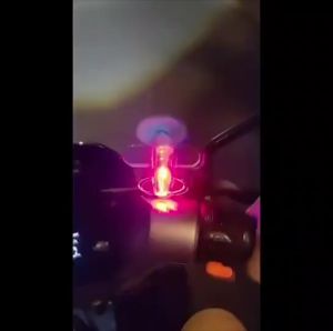 1Pc Car Motorcycle Helmet Wind Powered Rotating Glowing Small Aircraft Wind Powered Luminous Airplane Ornament LED Bright Lights