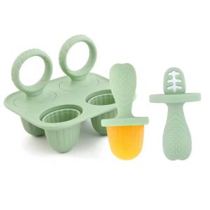 Silicone Ice Cream Stick Mold (with 4 Holes) Ice Cream Mold Ice Cream Container for Mini Foods DIY Silicone Mold