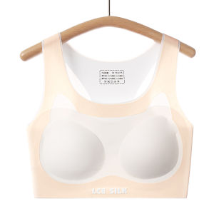 Miiow | Cat Girl Sports Bra For Preteen Girls Fixed Cup Breathable Shockproof Nylon Underwear U-Neckline No Hook Adjustable Straps