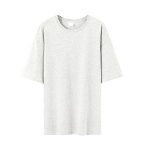 Heavy Weight Combed Cotton Pure Color Shoulder New Arrival Summer Classy Short Sleeve T-Shirt Trendy Loose Cotton for Men and Women Half Sleeve T-shirt