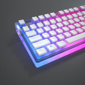 Keycap PBT Double Skin Milk Pudding Translucent Non-Water Keycap Height Closed Two Colors 61/68/87/98/108/ Other Computer Hardware