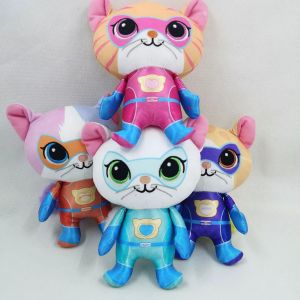 Đồ Chơi Nhồi Bông Siêu Mềm Mại Super Kitty Team Crystal - Mèo Con Màu Xanh Lá Cây Xanh Dương Vàng Đồ Chơi Mềm Mại Cho Trẻ Em Quà Tặng Ngày Lễ