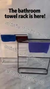 ✨ HOT SALE ✨ Bathroom Towel Rack Stand Towel Hanger Organizer Storage Rack Shelf Toilet Rack Balcony Clothes Hanger