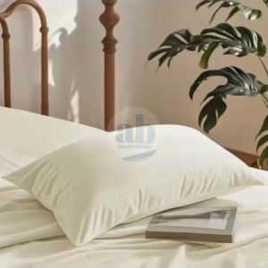 HOTEL QUALITY PLAIN WHITE PILLOWCASE OVERLAP/ WITH ZIPPER CANADIAN COTTON BY PC ONLY