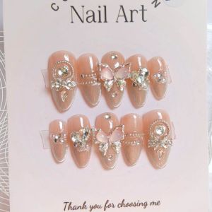 Móng tay thiết kế Nail box mắt mèo hồng mã số AB17