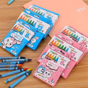 Crayon Warna Cerah 24 Warna –  Non-Toxic Aman untuk Anak Tidak Mudah Patah Menggambar & Mewarnai