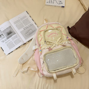 OUDENGPAI | Unique Painful Bag School Backpack For Junior And Primary Girls High Aesthetic Dual Shoulder Strap Non-Repeating Design Waterproof