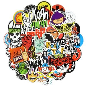 100 PCS Retro Rock Band Stickers Music Graffiti Waterproof Decal Sticker to DIY Guitar Bass Laptop Suitcase Skateboard Car