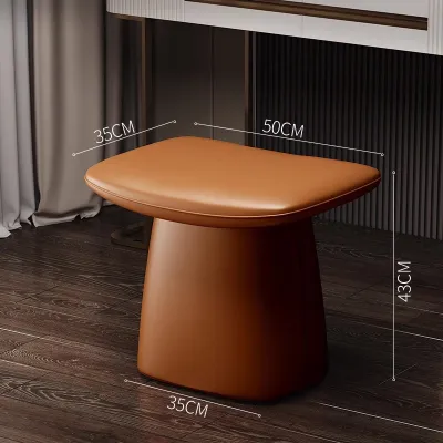 Elegant Easy-to-Clean Wooden Vanity Stool