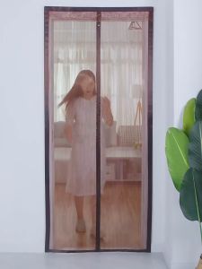LUXU Magnetic Door Screen Simple Anti Mosquito Screen Mesh Door Curtain DIY Magnetic Door Net
