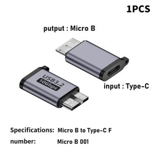 other | USB C 3.0 Micro B Male to Type C Female Adapter Type-C To Micro B Connector for Laptop External Hard Drive Disk Box Samsung S5