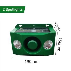 Solar Animal Repellent Sound light drive away Outdoor Motion Deterrent with Dog Barking Strobe Lights for Wild Boa  Deer Dogs
