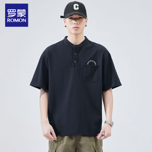 ROMON | Men Summer Slim Fit Polo Shirt Casual Ice Silk