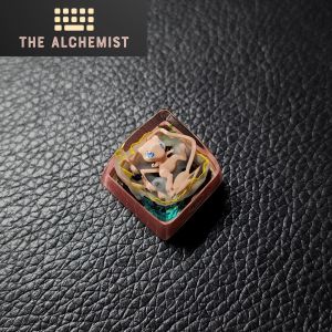 [SG READY STOCK] MEW KeyCap | Pokémon Keycap for Mechanical Keyboard Customized Resin Hand-made Translucent Keycap