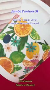 ถังเก็บอาหารและวัตถุดิบ Tupperware Jumbo Canister 5L with Cariolier & Pour Seal 1ใบ