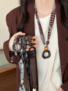 Unique Long Pendant Heart Shaped Necklace Womens Fashion Scarf Chain Accessory Korean Style Single Layer Adult Jewelry