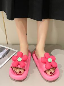 Fashionable Floral Slippers Womens Outdoor Wear Flat Bottom Comfortable Casual Versatile Sandals Spring 2025 Anti-slip EVA